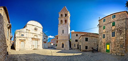 simsearch:400-05882030,k - Stari Grad, island of Hvar old stone square panoramic view, Dalmatia, Croatia Stock Photo - Budget Royalty-Free & Subscription, Code: 400-07794440