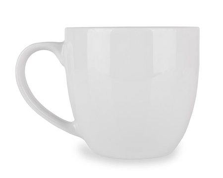 pioneer111 (artist) - Cup white isolated on a white background Fotografie stock - Microstock e Abbonamento, Codice: 400-07794488