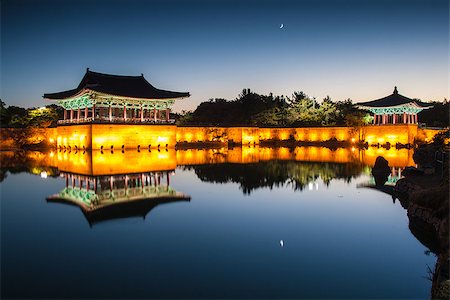 Quiet view of Anapji pond at dawn. Stock Photo - Budget Royalty-Free & Subscription, Code: 400-07794690