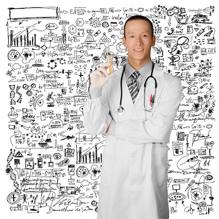 simsearch:400-07216659,k - young doctor man with stethoscope against different backgrounds Photographie de stock - Aubaine LD & Abonnement, Code: 400-07794839