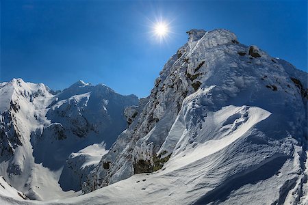 simsearch:400-08111064,k - View from Negoiu peak in winter. Fagaras Mountains, Southern Carpathians, Romania Foto de stock - Super Valor sin royalties y Suscripción, Código: 400-07794849