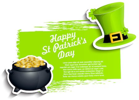 pot of gold - St.Patrick's Day background Stock Photo - Budget Royalty-Free & Subscription, Code: 400-07794875