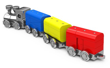 simsearch:400-05292821,k - 3d generated picture of a colorful toy train Stock Photo - Budget Royalty-Free & Subscription, Code: 400-07795139