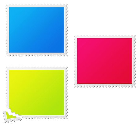 simsearch:400-09098455,k - 3d generated picture of three postage stamps Stockbilder - Microstock & Abonnement, Bildnummer: 400-07795194