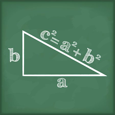 simsearch:400-08043578,k - Pythagoras' theorem on blackboard, vector eps10 illustration Stock Photo - Budget Royalty-Free & Subscription, Code: 400-07795309
