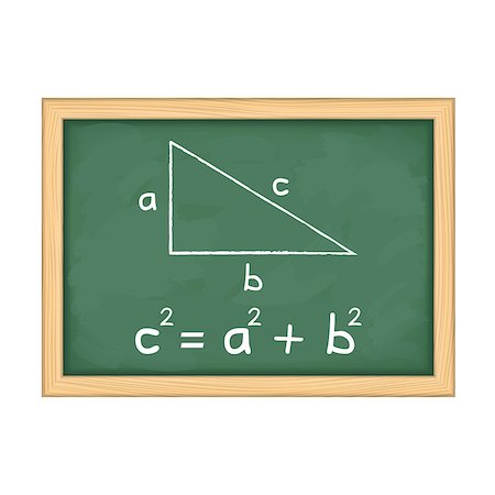 simsearch:400-08043578,k - Pythagoras' theorem on blackboard, vector eps10 illustration Stock Photo - Budget Royalty-Free & Subscription, Code: 400-07795336