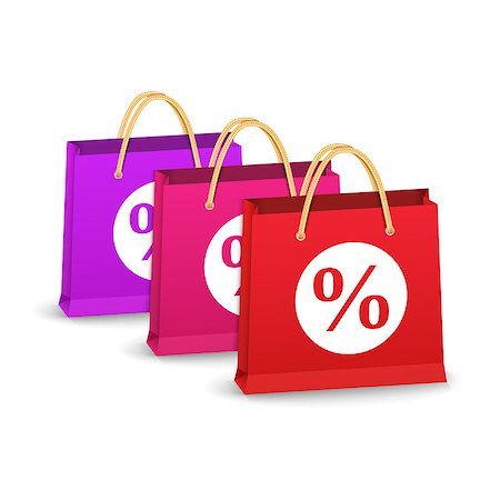 recycling fashion - Shopping bags with percent signs, vector eps10 illustration Stock Photo - Budget Royalty-Free & Subscription, Code: 400-07795345