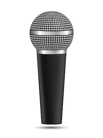 simsearch:400-04348398,k - Microphone on white background, vector eps10 illustration Fotografie stock - Microstock e Abbonamento, Codice: 400-07795397