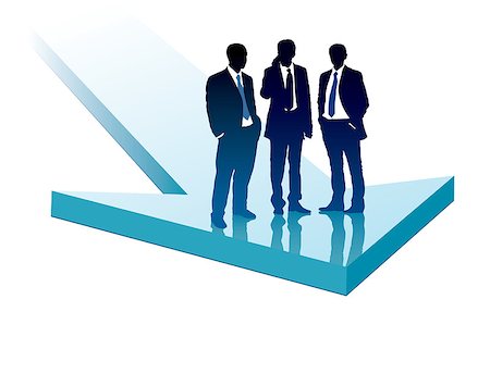 simsearch:400-06567931,k - Group of businesspeople standing on a large blue arrow Stock Photo - Budget Royalty-Free & Subscription, Code: 400-07796022