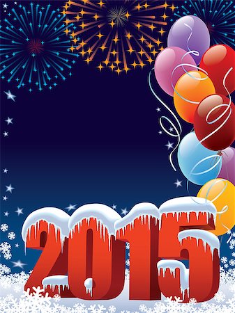 simsearch:400-07795877,k - New Year 2015 decoration with copy space for your message Stock Photo - Budget Royalty-Free & Subscription, Code: 400-07796068