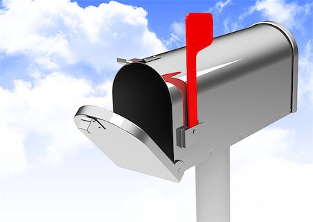 3d generated picture of a simple mailbox Stock Photo - Budget Royalty-Free & Subscription, Code: 400-07796092