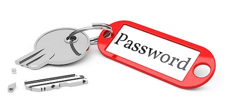 simsearch:400-08919372,k - 3d generated picture of a password keychain and a broken key Stock Photo - Budget Royalty-Free & Subscription, Code: 400-07796133