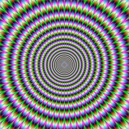 simsearch:400-04715310,k - A digital abstract fractal image with an brain busting optical illusion circular design in green, blue, red and pink. Stock Photo - Budget Royalty-Free & Subscription, Code: 400-07796561