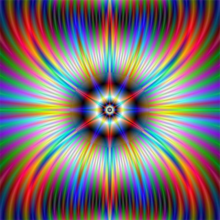 simsearch:400-06067180,k - A digital abstract fractal image with an exploding star design in red blue green and purple. Stock Photo - Budget Royalty-Free & Subscription, Code: 400-07796563
