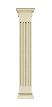 designs for decoration of pillars - Front view of a rectangular stone column with grooves isolated on white - 3D Rendering Foto de stock - Super Valor sin royalties y Suscripción, Código: 400-07796872