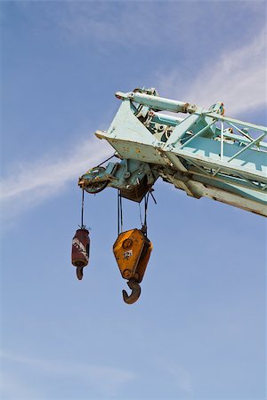 simsearch:400-07837920,k - Close up mobile crane Hook on sky Stock Photo - Budget Royalty-Free & Subscription, Code: 400-07791757