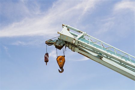 simsearch:400-07837920,k - Construction mobile crane Hook on sky Stock Photo - Budget Royalty-Free & Subscription, Code: 400-07791758