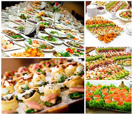 simsearch:400-07420762,k - Collage of appetizers Photographie de stock - Aubaine LD & Abonnement, Code: 400-07791976