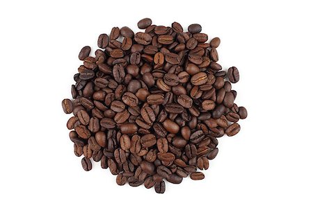 simsearch:400-04689653,k - several coffee beans on a white background Stock Photo - Budget Royalty-Free & Subscription, Code: 400-07792124