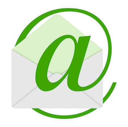 simsearch:400-06759395,k - 3d generated picture of a green email isolated on white Photographie de stock - Aubaine LD & Abonnement, Code: 400-07792224