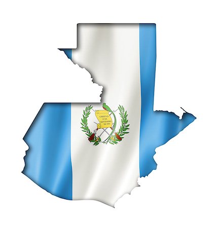 Guatemala flag map, three dimensional render, isolated on white Stock Photo - Budget Royalty-Free & Subscription, Code: 400-07793479