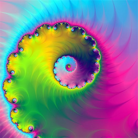 simsearch:400-06699301,k - A digital abstract fractal image with a spiral design evocative of clothes tumbling in a washing machine in blue, pink, green and yellow. Stock Photo - Budget Royalty-Free & Subscription, Code: 400-07793927