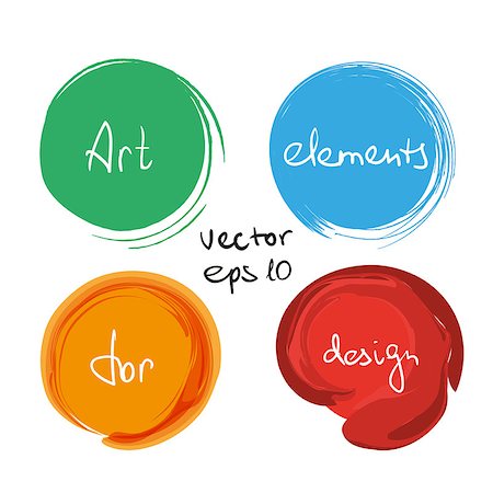 simsearch:400-06876708,k - Circle paint drop set for design - four elements Foto de stock - Royalty-Free Super Valor e Assinatura, Número: 400-07817302