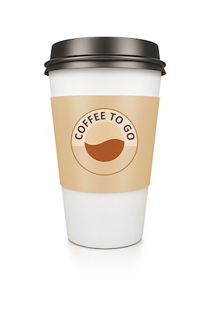 A coffee to go isolated on a white background Stock Photo - Budget Royalty-Free & Subscription, Code: 400-07817566
