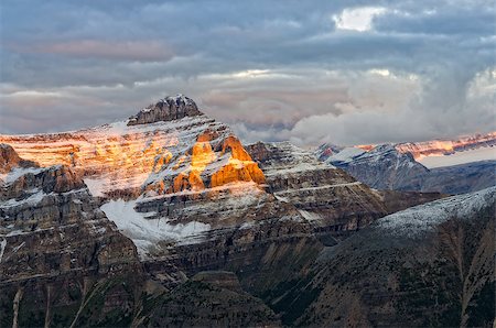 Mountain range view with colorful peaks, Rocky mountains, Alberta, Canada Stock Photo - Budget Royalty-Free & Subscription, Code: 400-07818860