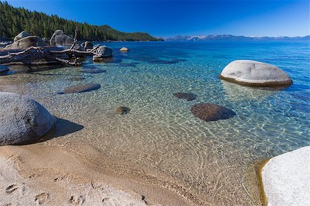 sierra - Beautiful Clear Water Shoreline of Lake Tahoe. Foto de stock - Royalty-Free Super Valor e Assinatura, Número: 400-07819064