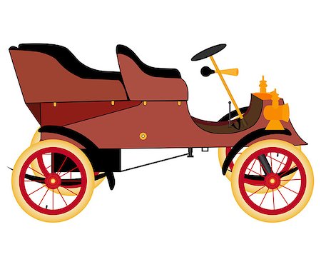 old car for a ride on a white background Stock Photo - Budget Royalty-Free & Subscription, Code: 400-07819716