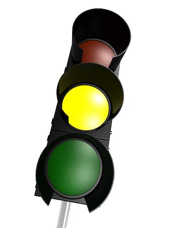 simsearch:400-08508379,k - Traffic light with yellow on Stock Photo - Budget Royalty-Free & Subscription, Code: 400-07824187