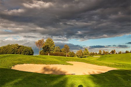 simsearch:400-07218299,k - Summer golf course after storm at sunset Stock Photo - Budget Royalty-Free & Subscription, Code: 400-07824338