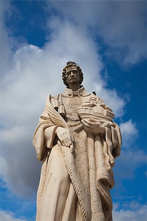 Famous Portas do Sol Belvedere with St. Vicente Statue in Lisbon Stock Photo - Budget Royalty-Free & Subscription, Code: 400-07824359