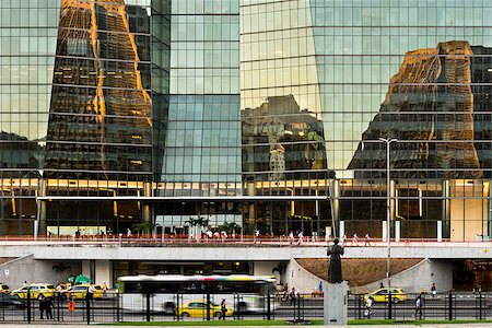 san sebastián - Reflection of Sao Sebastian Cathedral in buildings on sunshine Photographie de stock - Aubaine LD & Abonnement, Code: 400-07824969