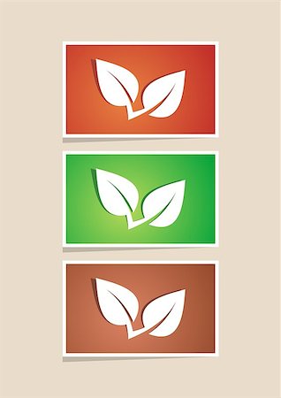 simsearch:400-09121794,k - Beautiful vector labels with leaves nature symbols collection Stock Photo - Budget Royalty-Free & Subscription, Code: 400-07825300