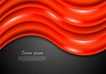 simsearch:400-08291134,k - Abstract shiny red waves. Corporate vector background Stock Photo - Budget Royalty-Free & Subscription, Code: 400-07825655
