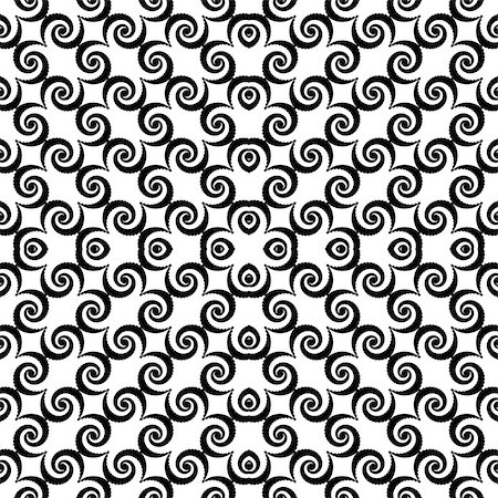 simsearch:400-08050050,k - Design seamless monochrome spiral movement decorative pattern. Abstract whirl background. Vector art Stockbilder - Microstock & Abonnement, Bildnummer: 400-07826079