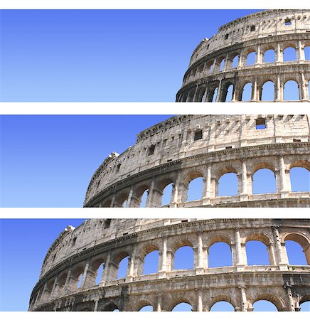 Collection of banners with Colosseum, Rome, Italy Stock Photo - Budget Royalty-Free & Subscription, Code: 400-07826309