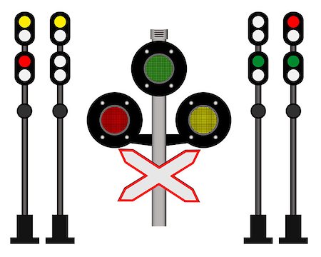 rail traffic for trains on a white background Foto de stock - Super Valor sin royalties y Suscripción, Código: 400-07826565