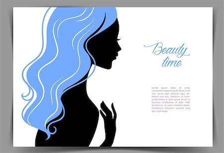 simsearch:400-07427415,k - Vector illustration of Beautiful woman's silhouette Photographie de stock - Aubaine LD & Abonnement, Code: 400-07826827
