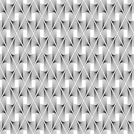 simsearch:400-07830300,k - Design seamless wave geometric pattern. Abstract monochrome decorative background. Vector art Foto de stock - Super Valor sin royalties y Suscripción, Código: 400-07827662