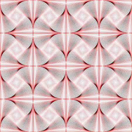 simsearch:400-07830300,k - Design seamless colorful twirl movement illusion pattern. Abstract strip torsion background. Vector art. No gradient Stockbilder - Microstock & Abonnement, Bildnummer: 400-07827679
