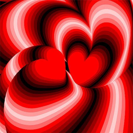 simsearch:400-07717373,k - Design hearts twisting movement illusion background. Abstract strip torsion backdrop. Vector-art illustration. No gradient Foto de stock - Super Valor sin royalties y Suscripción, Código: 400-07827692