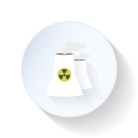 Nuclear Power Station flat icon vector graphic illustration design Stock Photo - Budget Royalty-Free & Subscription, Code: 400-07827888