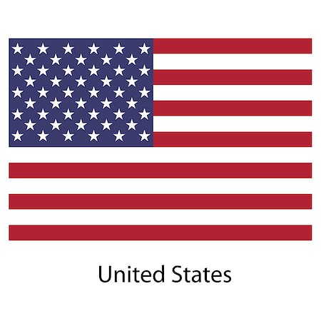 sticker - Flag  country  united states of america. Vector illustration.  Exact colors. Stock Photo - Budget Royalty-Free & Subscription, Code: 400-07828605
