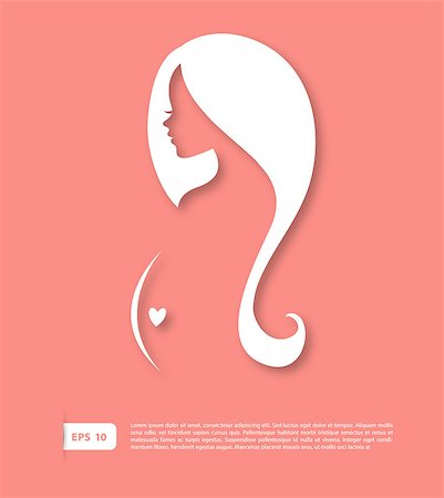 simsearch:400-05887749,k - Vector illustration of Pregnant woman silhouette image Stock Photo - Budget Royalty-Free & Subscription, Code: 400-07828706