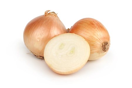 simsearch:400-04134733,k - Fresh onion bulbs isolated on white background Foto de stock - Royalty-Free Super Valor e Assinatura, Número: 400-07828818