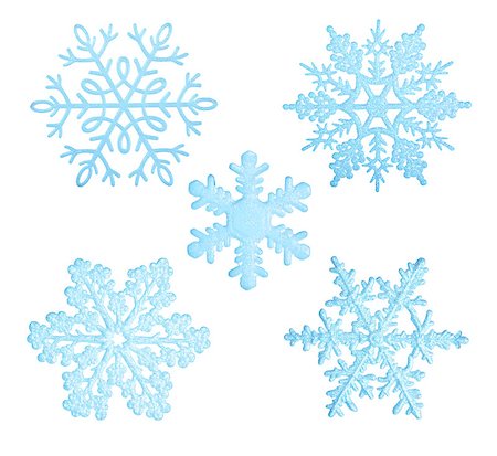 Blue snowflakes isolated on white background. Foto de stock - Super Valor sin royalties y Suscripción, Código: 400-07828894