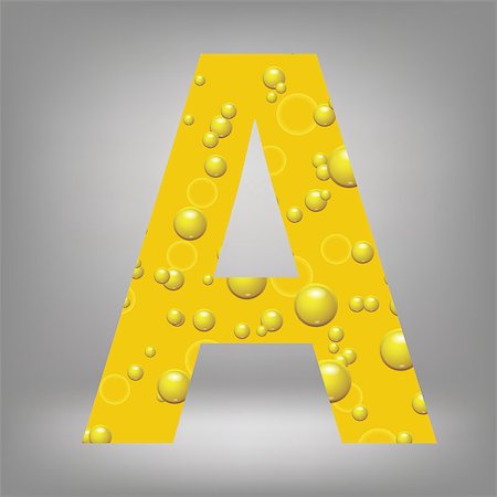 simsearch:400-07828997,k - colorful illustration with beer letter A on a grey background Stock Photo - Budget Royalty-Free & Subscription, Code: 400-07828978